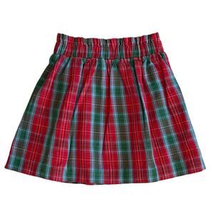 LITTLE ENGLISH Girls Paperbag Highlands Tartan Skirt Size 5